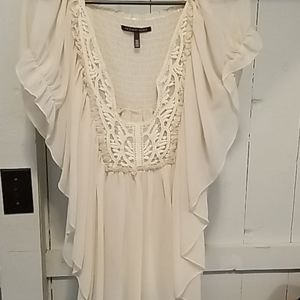 Victoria Secret Sheer off white blouse